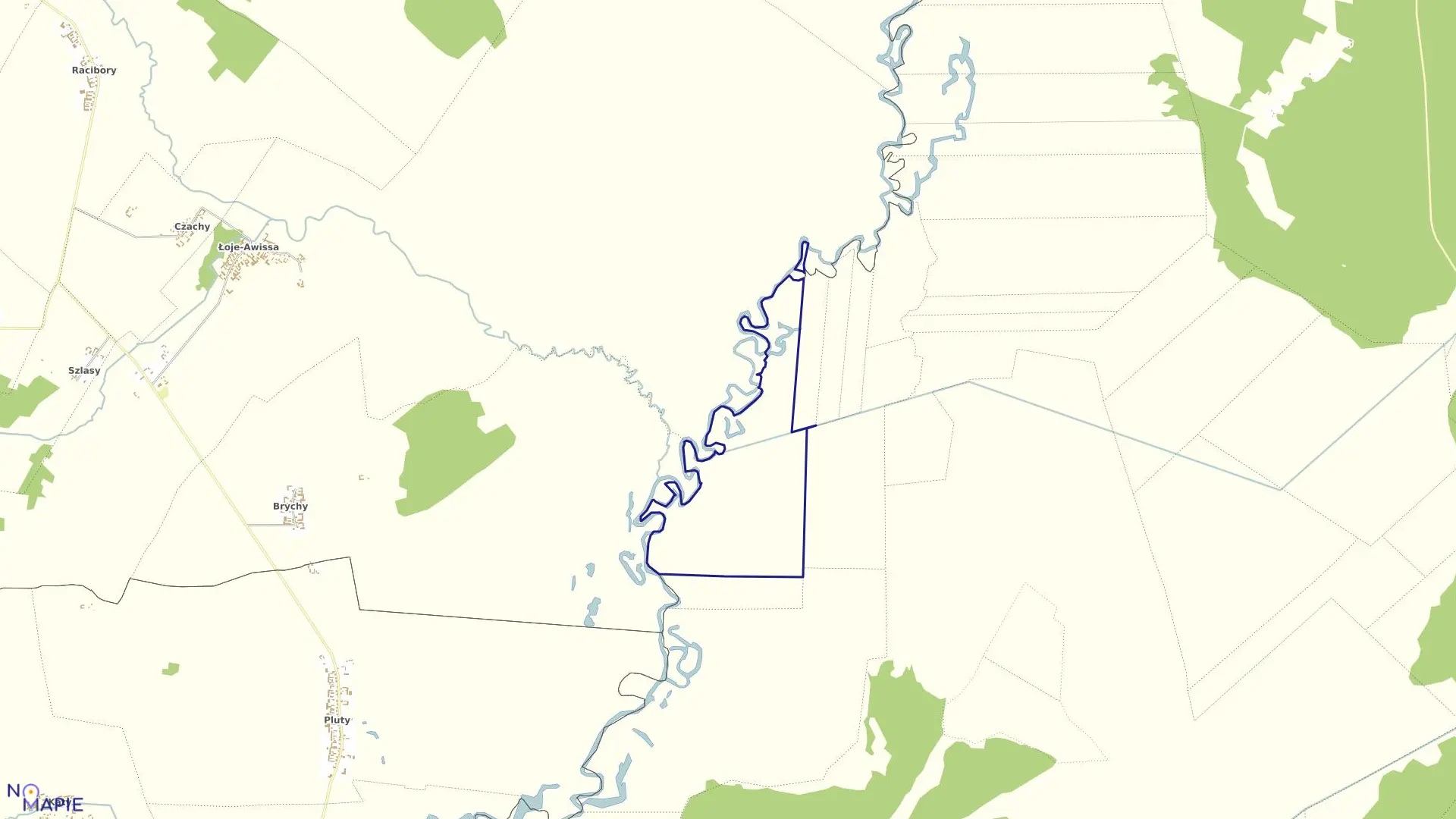 Mapa obrębu BUDY-DZ.ZOFIÓWKA w gminie Trzcianne