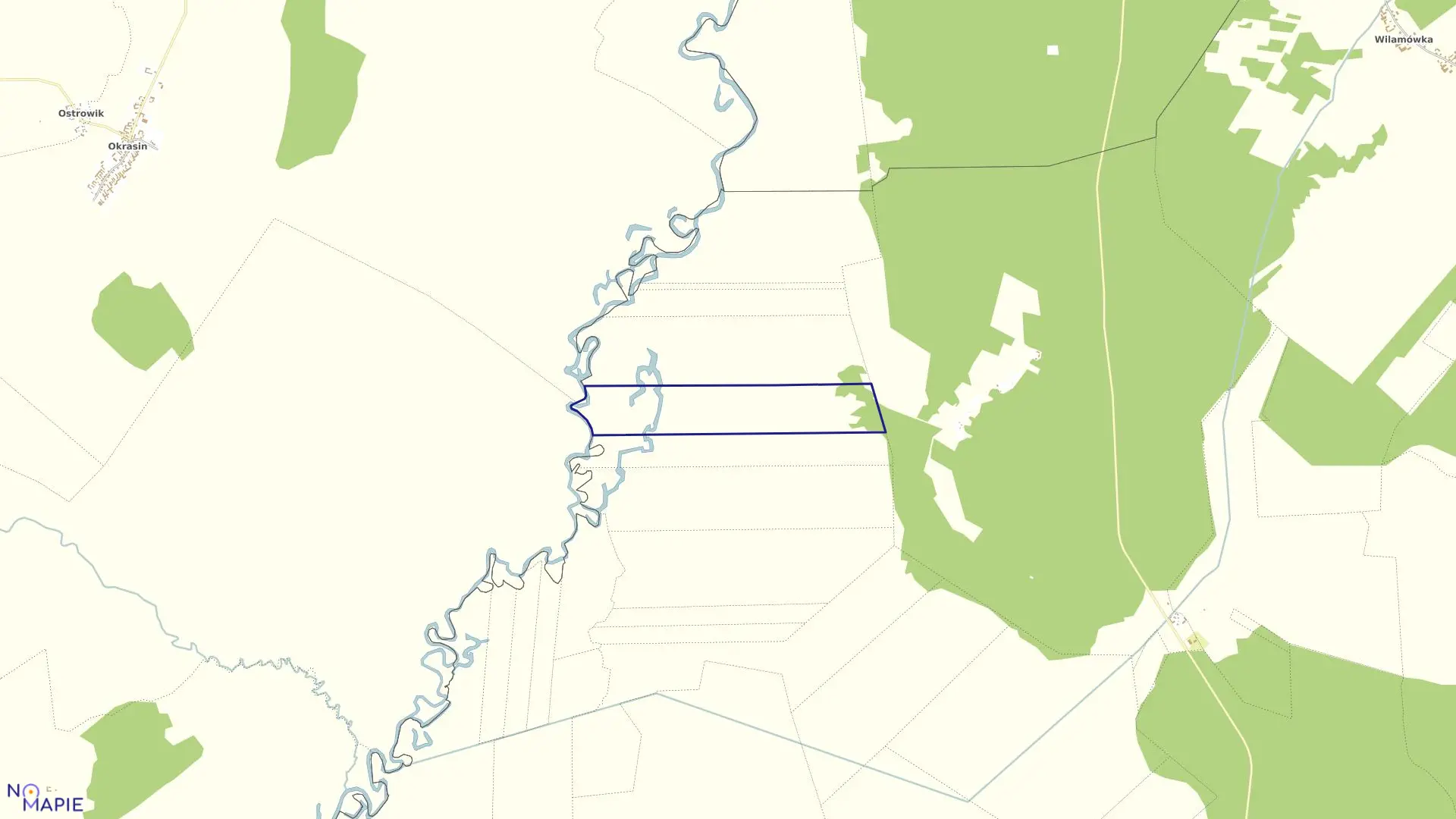 Mapa obrębu BUDY-PRZYTULANKA-CI w gminie Trzcianne